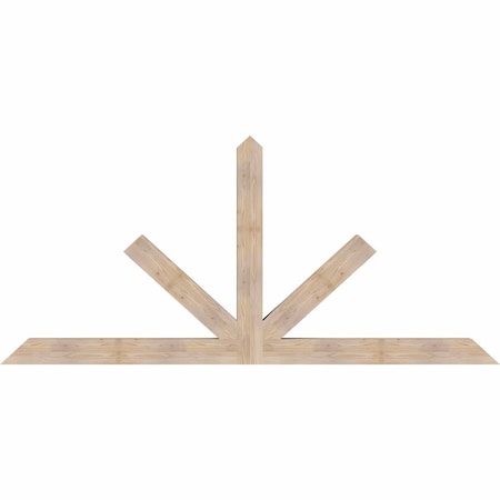 Ekena Millwork Saratoga Smooth Timber Gable Bracket, Douglas Fir, 108"W x 49"H x 5 1/2"D x 5 1/2"F, 11/12 Pitch GBW108X49X0606SAR00SDF